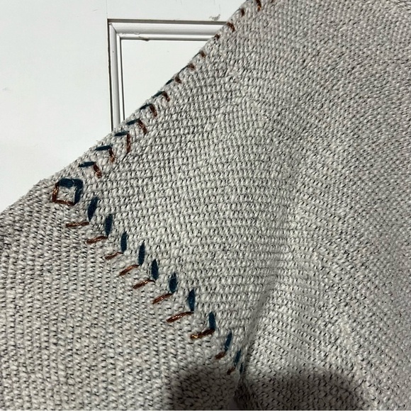 Lucky Brand Pullover Sweater Criss Cross Stitching Embroidery Western Size Small - Picture 3 of 8